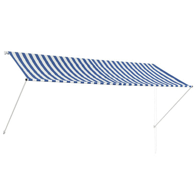 Vidaxl Luifel estendibile 300x150 cm blu e bianco