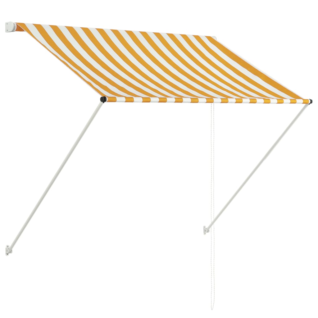 Vidaxl Luifel se extiende 150x150 cm amarillo y blanco