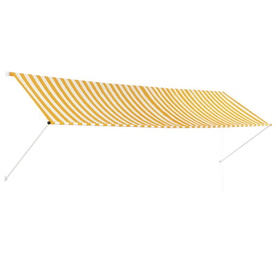 Vidaxl Luifel estendibile 400x150 cm giallo e bianco