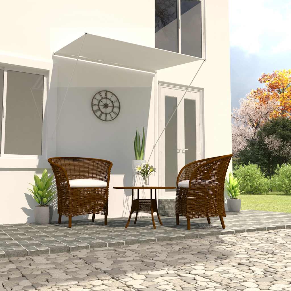 Vidaxl Luifel se extiende 150x150 cm de crema