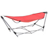 Vidaxl hangmat met inklapbare standaard rood
