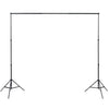 Vidaxl Photo Studio Conjunto con 3 fondos de algodón y marco 3x3 m