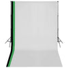 Vidaxl fotostudioset met 3 katoenen achtergronden en frame 3x5 m