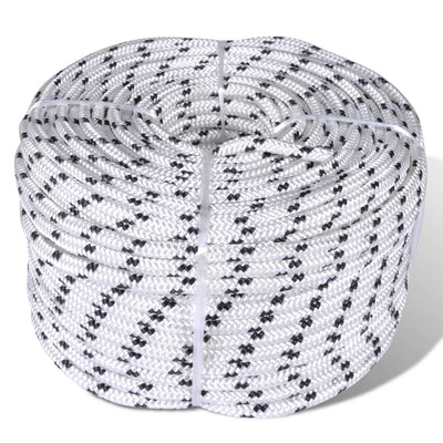 Vidaxl Boat Rope Intrecciata 6 mm 250 m Polyester White