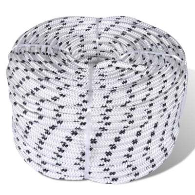 Vidaxl Boat Rope Intrecciata 6 mm 500 m Polyester White