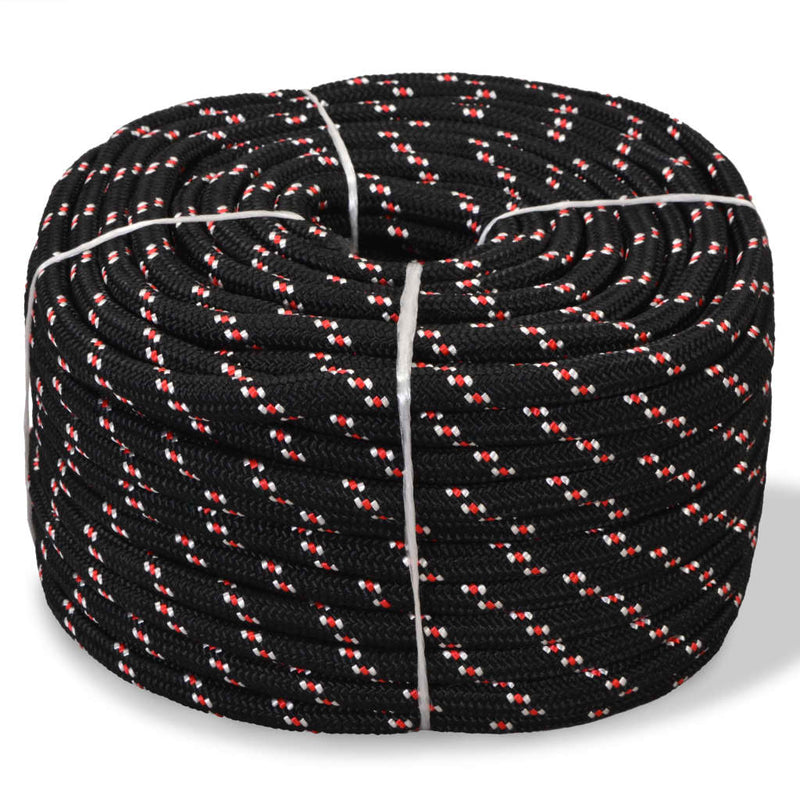Vidaxl Boot Rope 8 mm 500 m Polypropilene Nero