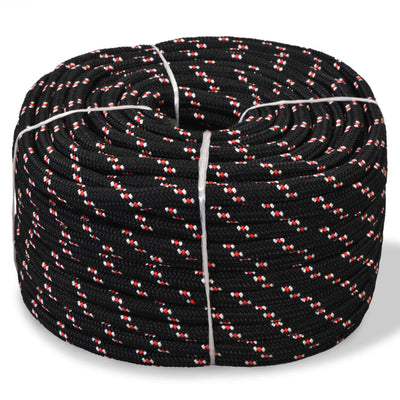 VIDAXL SCOOD ROPE 14 MM 250 M Polypropilene Nero