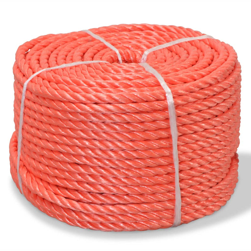 Vidaxl Twisted 14 mm 100 m de polipropileno naranja