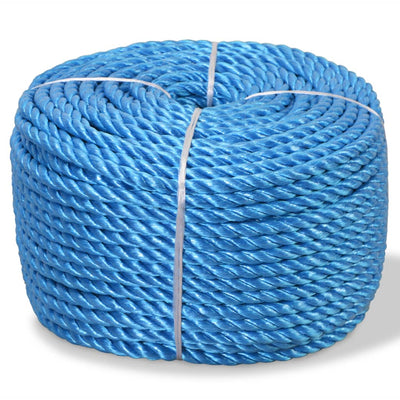 Vidaxl touw gedraaid 12 mm 500 m polypropyleen blauw