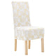 El asiento Vidaxl cubre 6 pcs blanco recto con estampado dorado