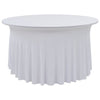 Las cubiertas de mesa Vidaxl 2 estiras con falda de 150x74 cm de blanco