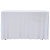 Las cubiertas de mesa Vidaxl 2 estiras con falda 120x60.5x74 cm blanco