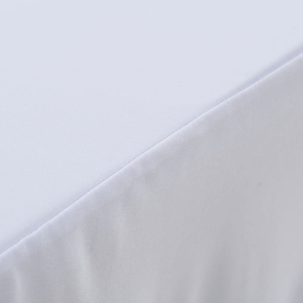 Vidaxl 2 Coperture da tavolo Slimi con gonna 120x60.5x74 cm bianco