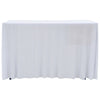 Vidaxl 2 Coperture da tavolo Stretch with Skirt 183x76x74 cm bianco