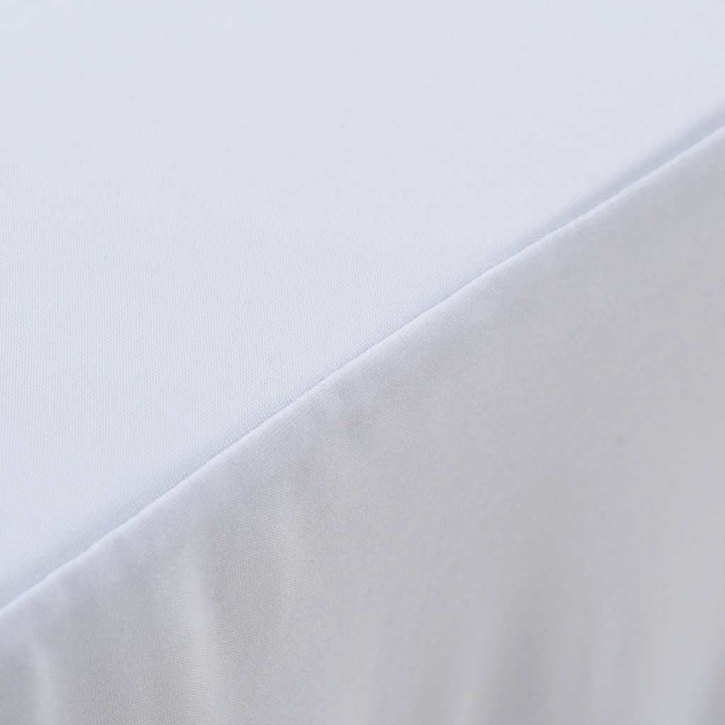 Vidaxl 2 Coperture da tavolo Stretch with Skirt 183x76x74 cm bianco