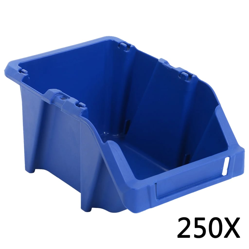 Vidaxx contenedores de almacenamiento apilables 103x165x76 mm azul 250uds