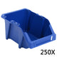 Vidaxl opbergbakken stapelbaar 103x165x76 mm blauw 250 st