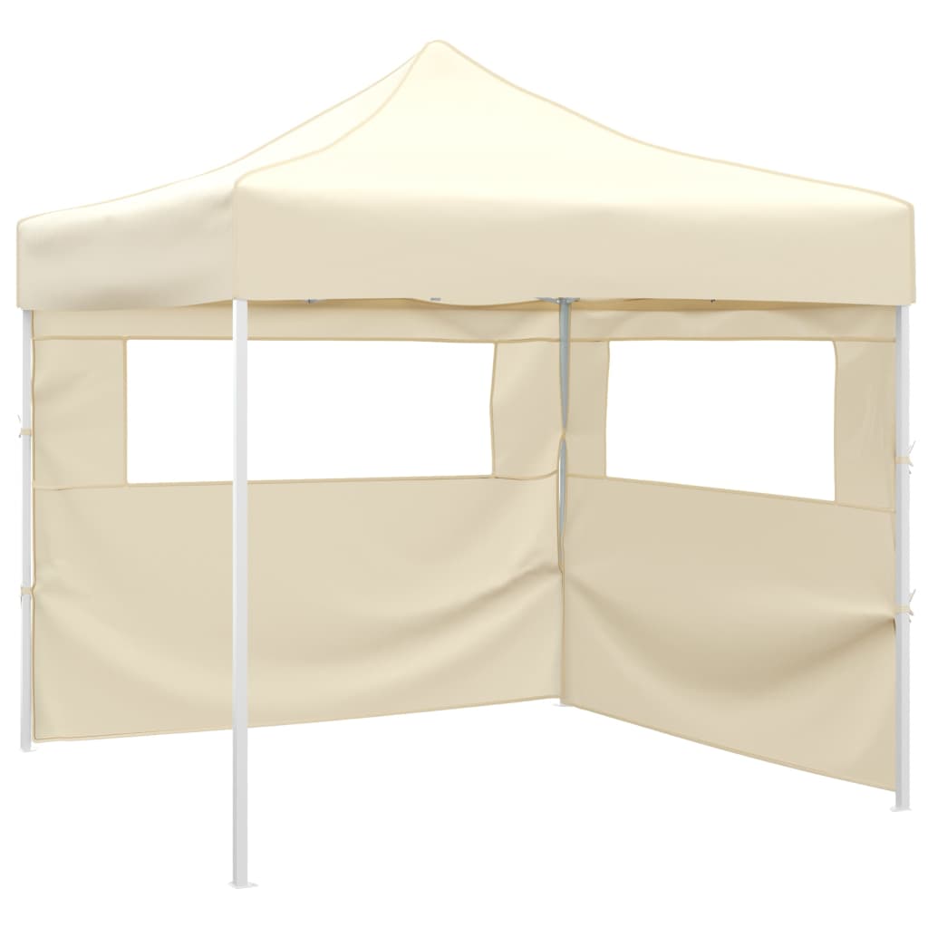 Tienda plegable Vidaxl con 2 paredes 3x3 m de crema
