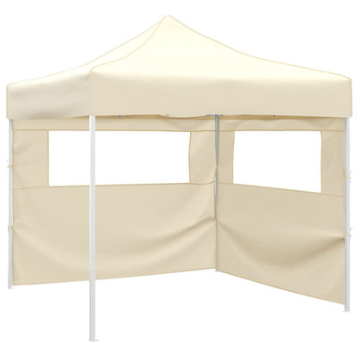 Vidaxl vouwtent met 2 wanden 291x291x315 cm crème