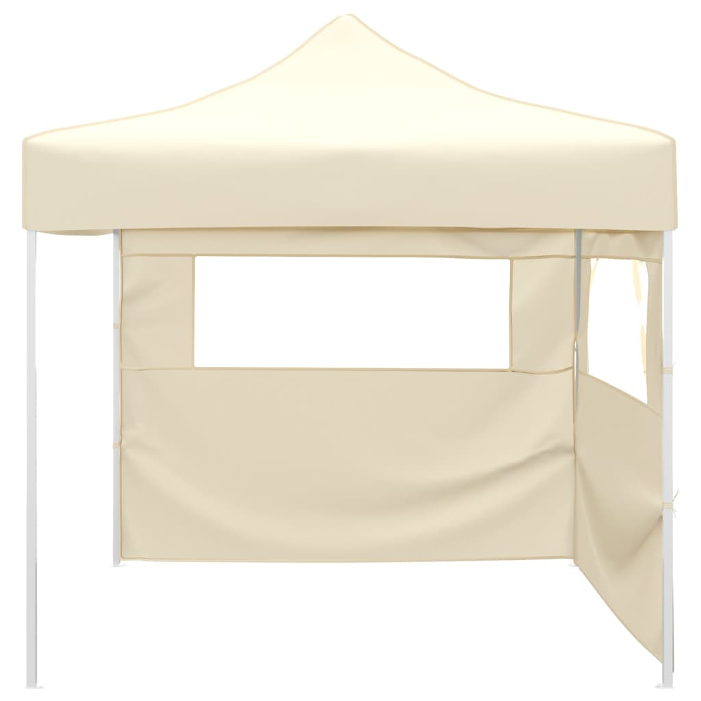 Tienda plegable Vidaxl con 2 paredes 3x3 m de crema