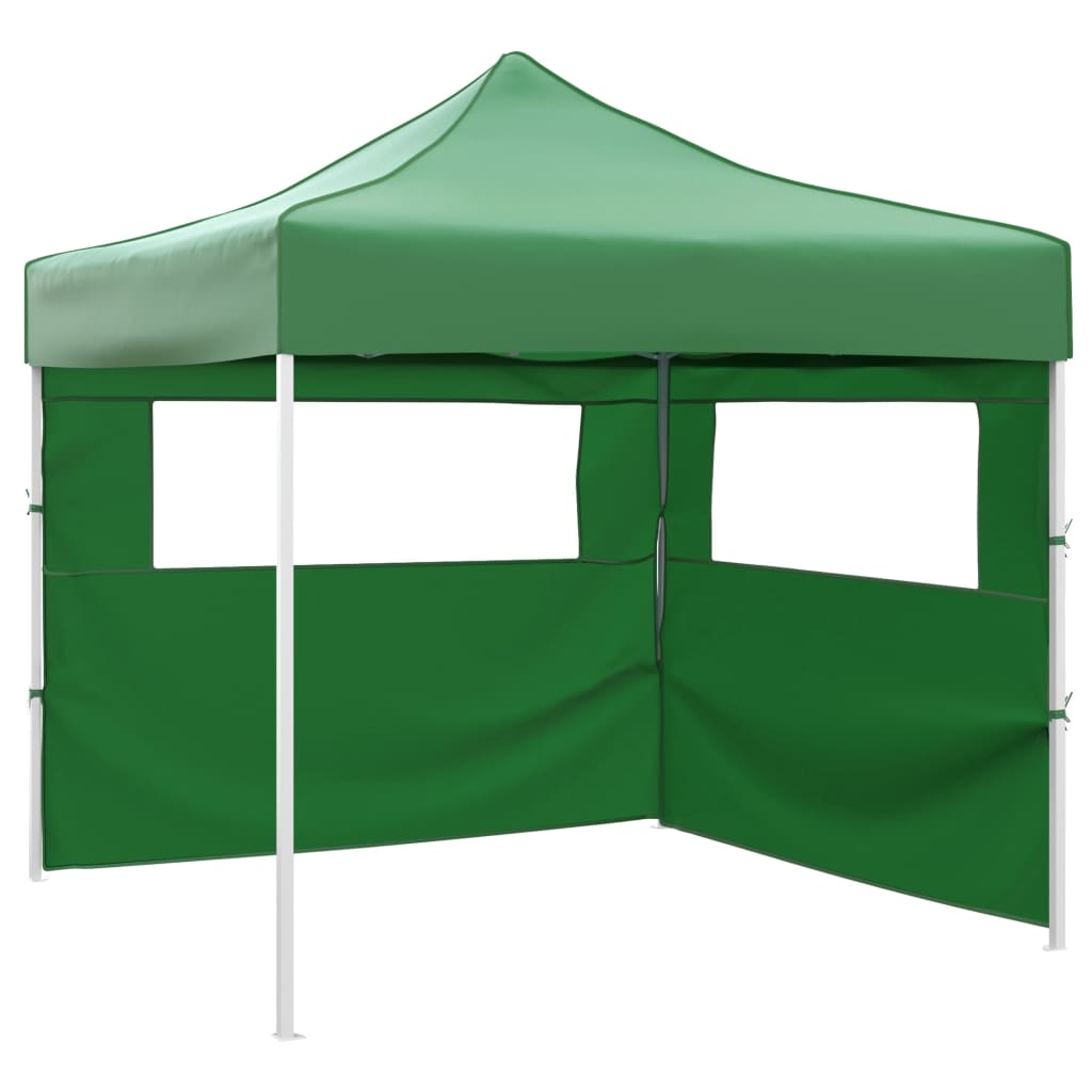 Tenda pieghevole Vidaxl con 2 pareti 3x3 m verde