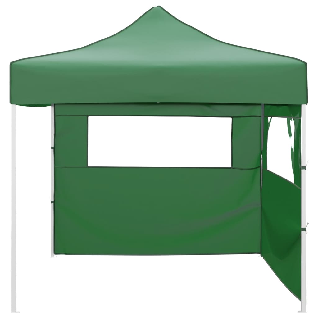 Tenda pieghevole Vidaxl con 2 pareti 3x3 m verde