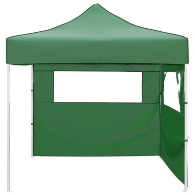Tenda pieghevole Vidaxl con 2 pareti 3x3 m verde