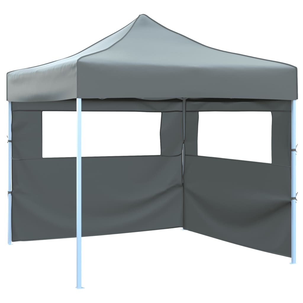Vidaxl plegable ventana emergente con 2 paredes laterales 3x3 m antracita