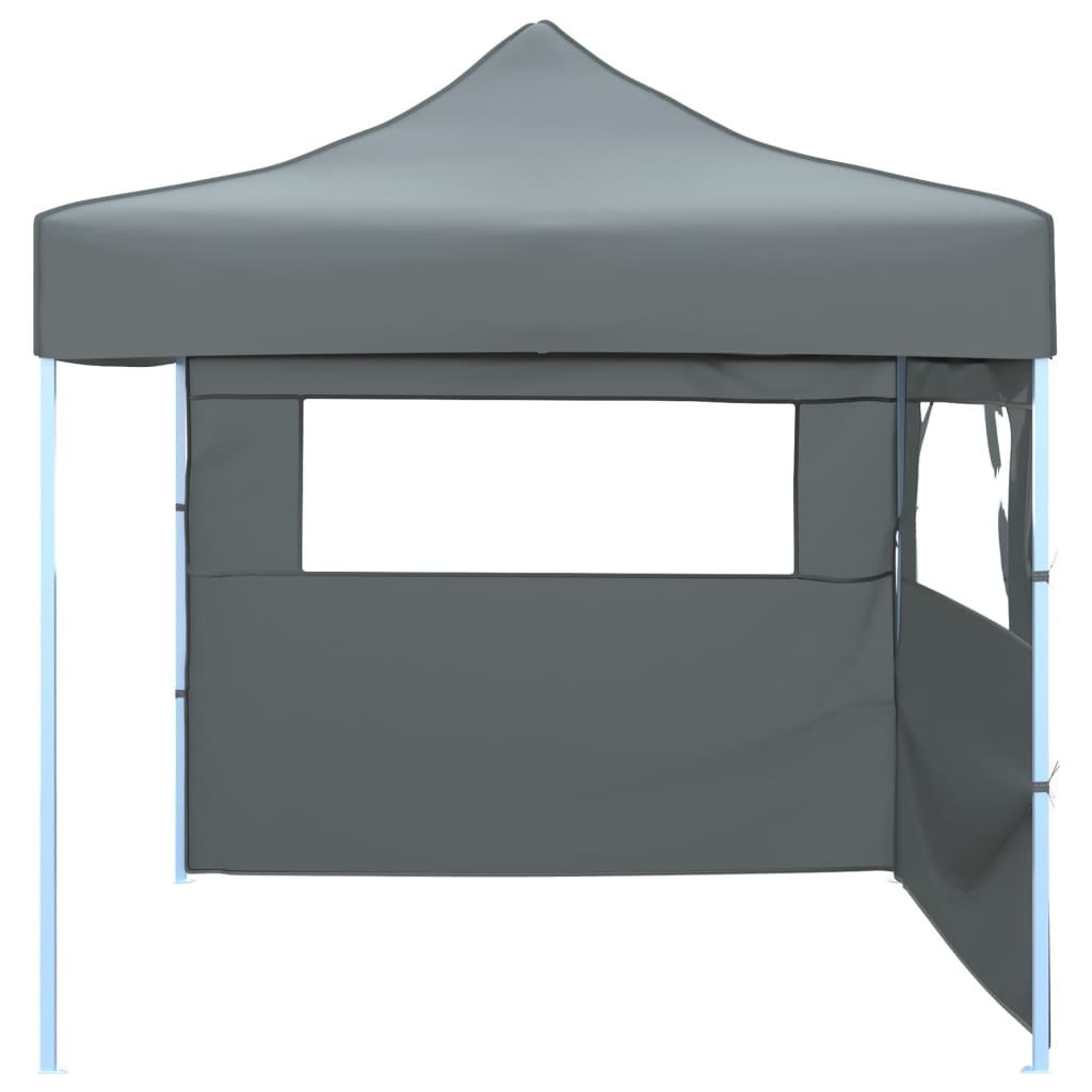 Vidaxl plegable ventana emergente con 2 paredes laterales 3x3 m antracita