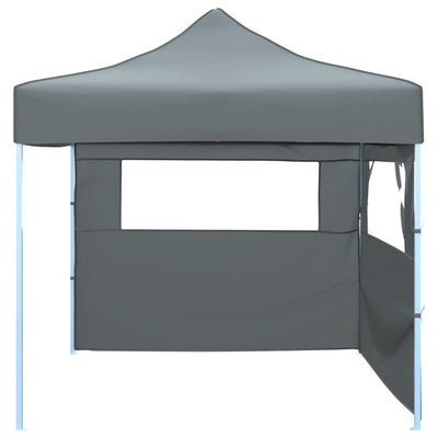 Vidaxl vouwtent pop-up met 2 zijwanden 3x3 m antraciet