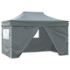 Vidaxl plegable ventana emergente con 4 paredes laterales 3x4.5 m antracita