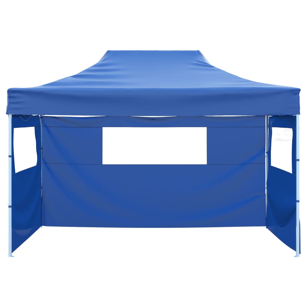 Tenda pieghevole Vidaxl con 3 pareti 3x4,5 m blu