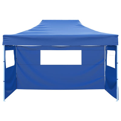 Tenda pieghevole Vidaxl con 3 pareti 3x4,5 m blu