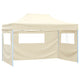 Tienda plegable Vidaxl con 3 paredes 3x4.5 m de crema