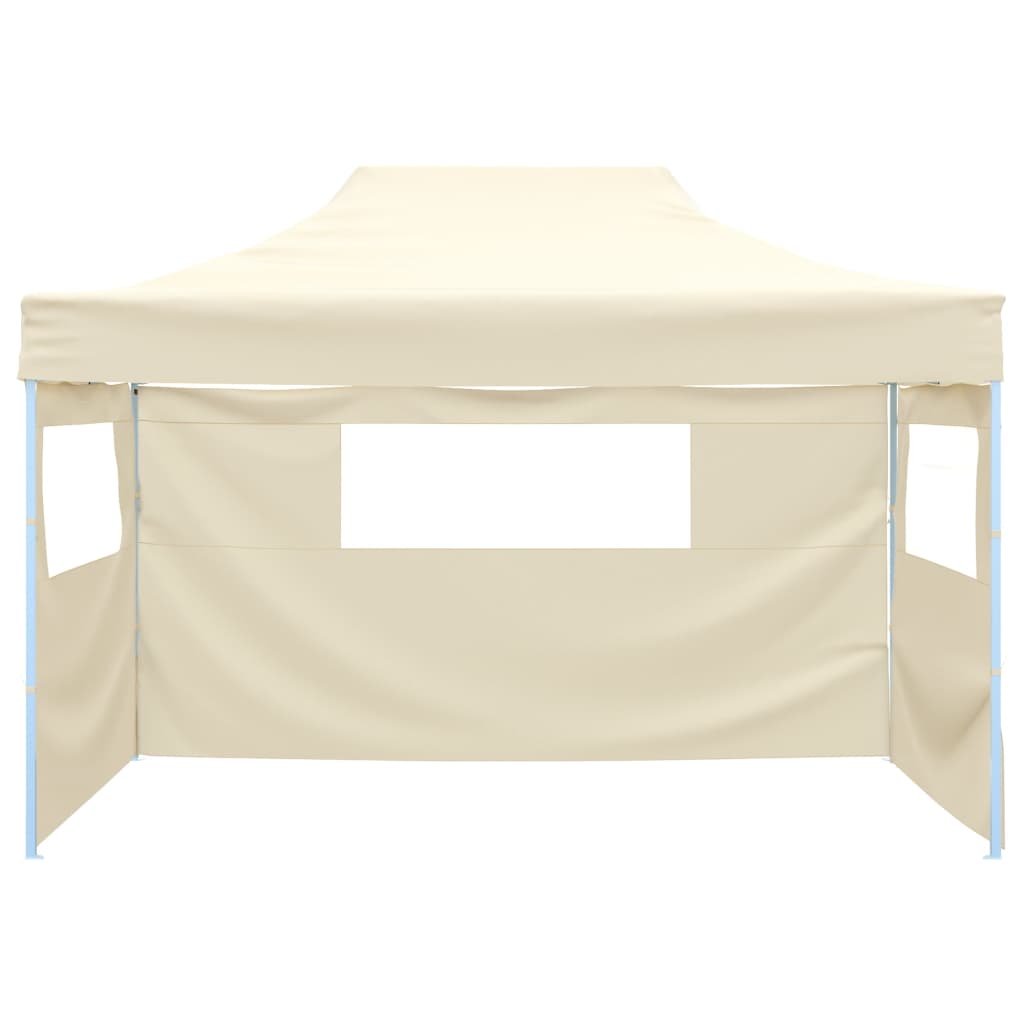 Tienda plegable Vidaxl con 3 paredes 3x4.5 m de crema