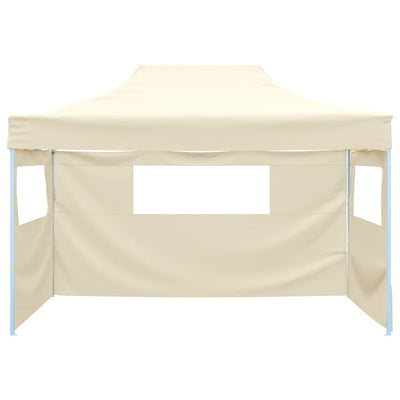 Tenda pieghevole Vidaxl con 3 pareti 3x4,5 m crema