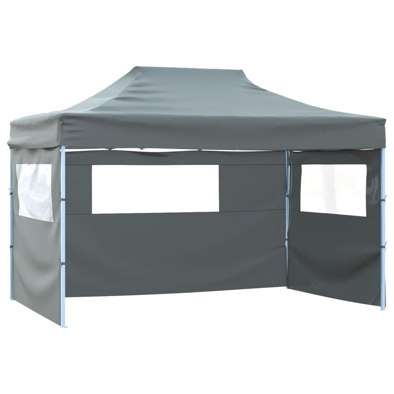 Tenda pieghevole Vidaxl con 3 pareti 3x4,5 m antracite