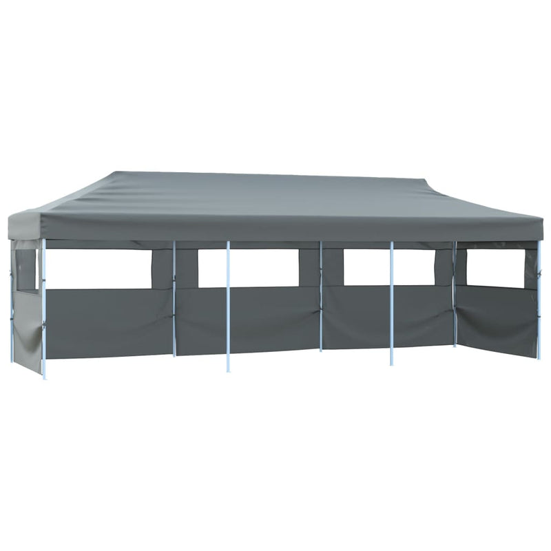 Pop-up della tenda pieghevole Vidaxl con 5 pareti laterali 3x9 M Antracite