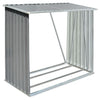 Vidaxl Firewood Shed 163x83x154 cm de acero galvanizado gris