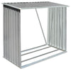 Vidaxl Firewood Shed 163x83x154 cm de acero galvanizado gris