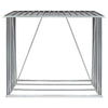 Vidaxl Firewood Shed 163x83x154 cm de acero galvanizado gris