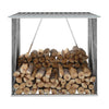 Vidaxl Firewood Shed 163x83x154 cm de acero galvanizado gris