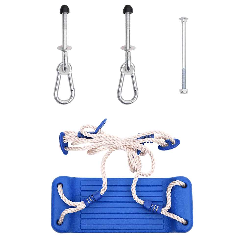 Sedili oscillanti Vidaxl 2 St con corde 37x15 cm blu in polietilene