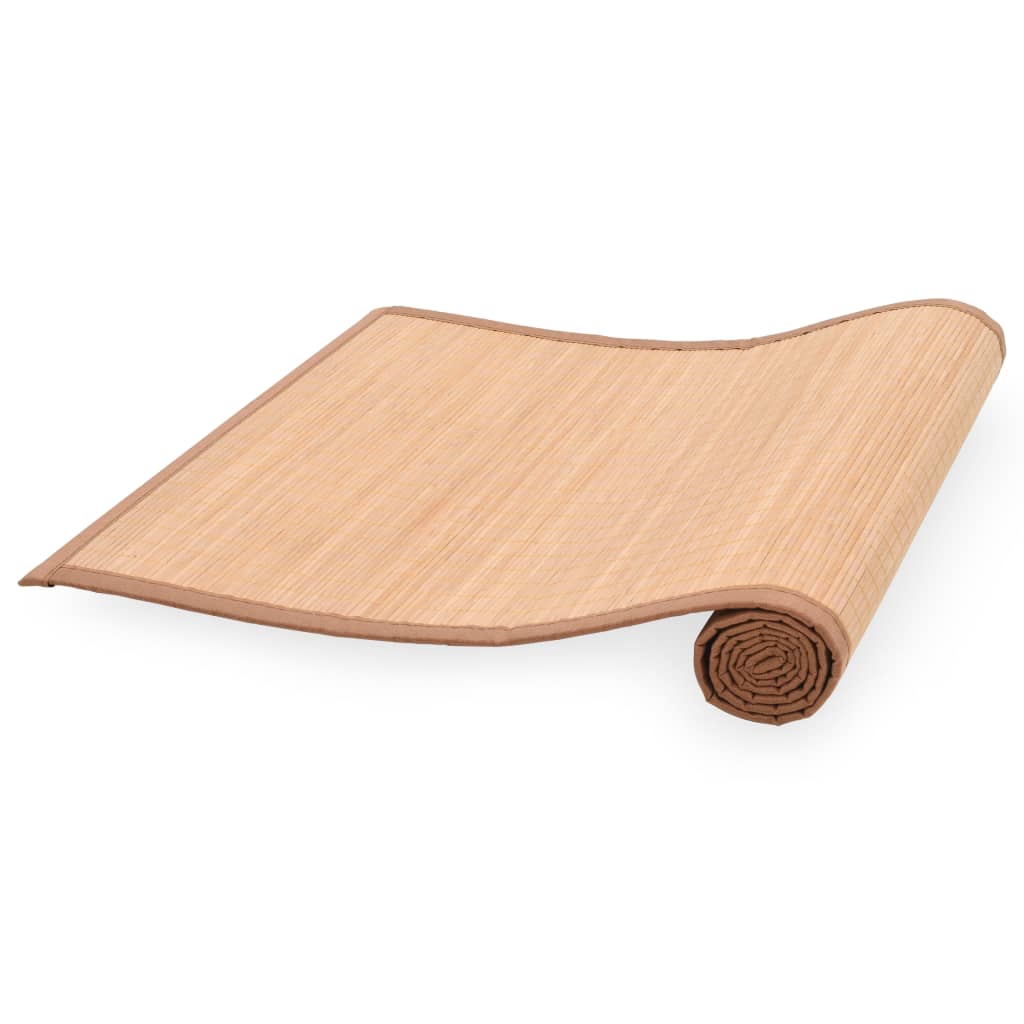 VidaXL estera de yoga 60x180 cm bambú marrón