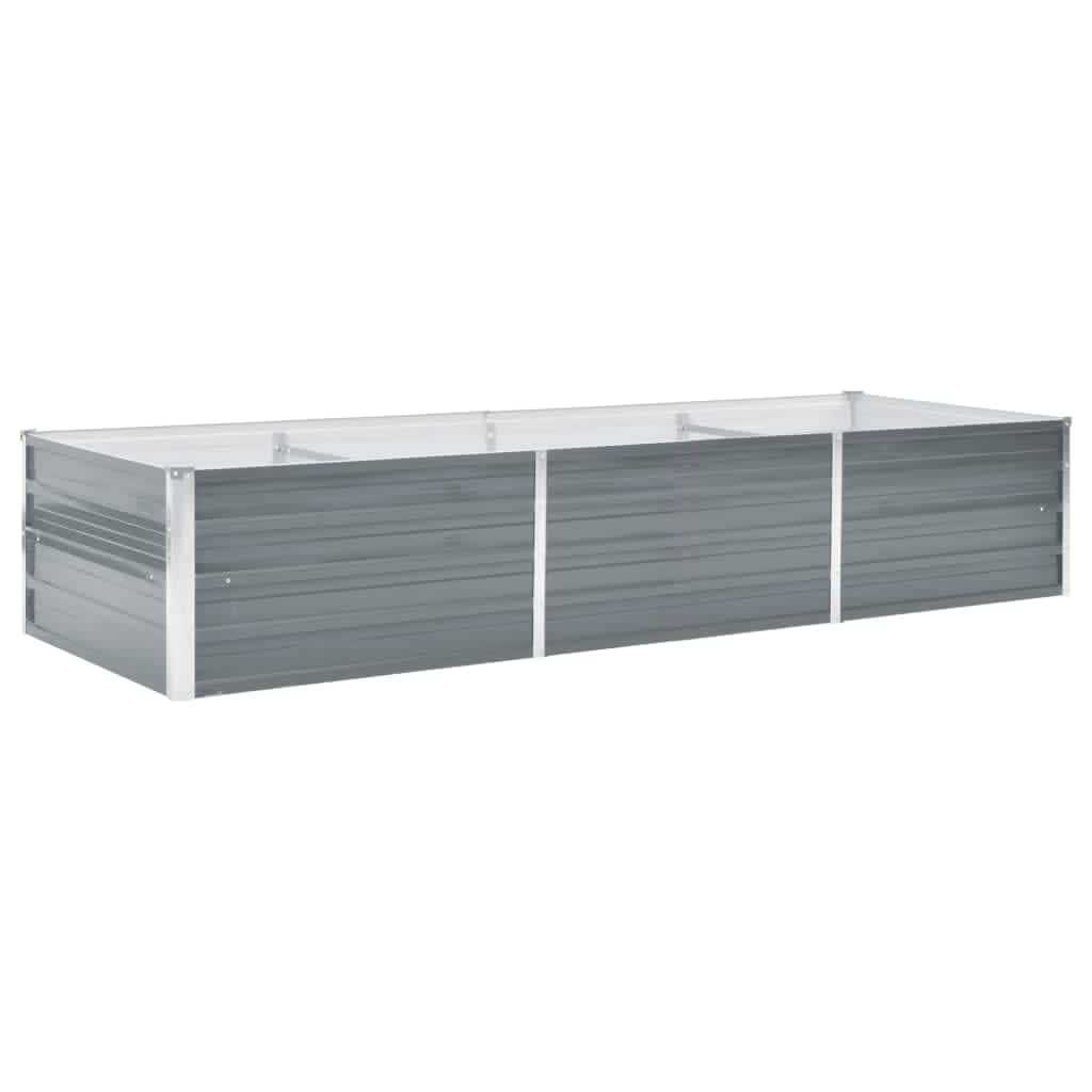 Vidaxl Planter Insertar 240x80x45 cm de acero galvanizado gris