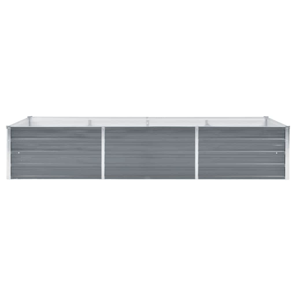 Vidaxl Planter Insertar 240x80x45 cm de acero galvanizado gris