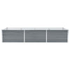 Vidaxl plantenbak verhoogd 240x80x45 cm gegalvaniseerd staal grijs