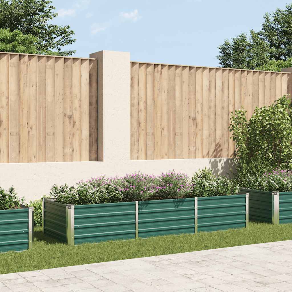 Vidaxl Planter Insertar 240x80x45 cm de acero galvanizado verde