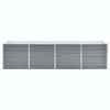 Vidaxl fioriera raccolta 320x80x77 cm grigio in acciaio zincato