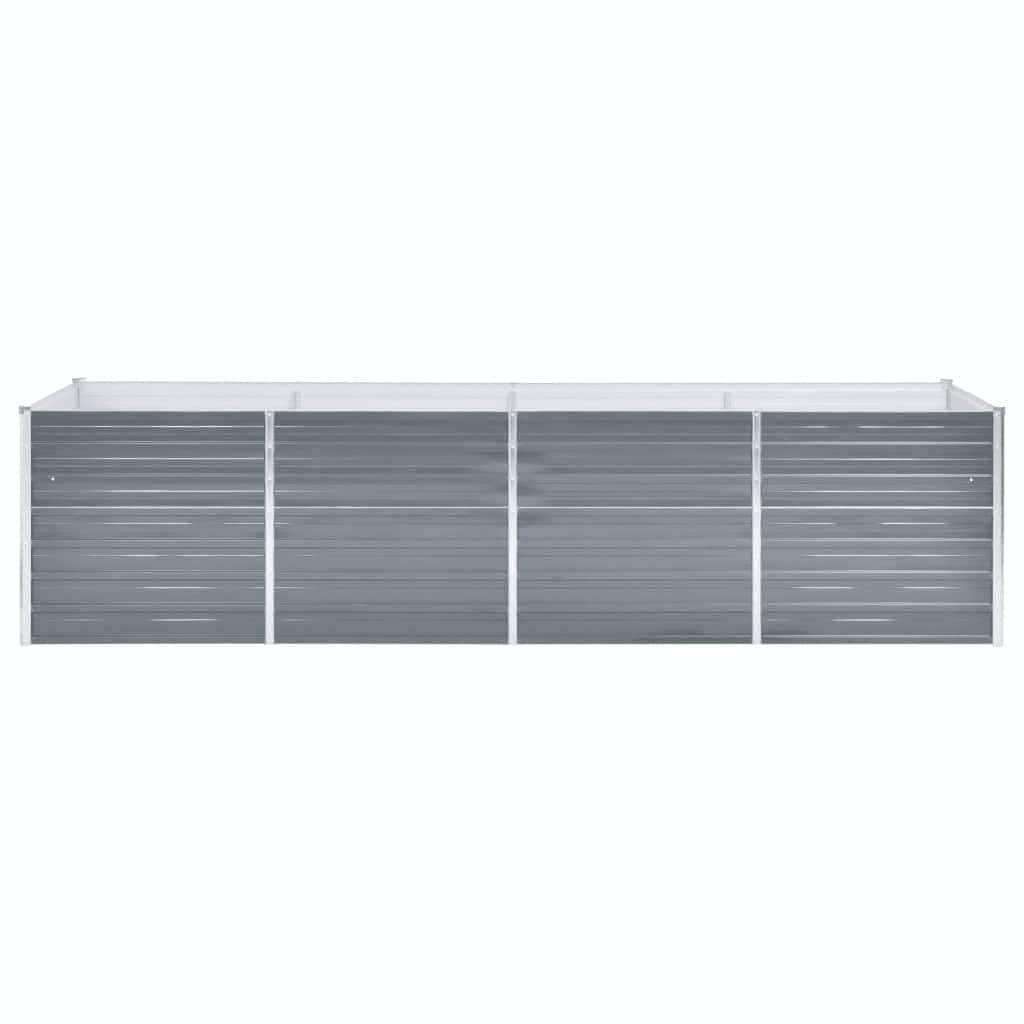 Vidaxl fioriera raccolta 320x80x77 cm grigio in acciaio zincato